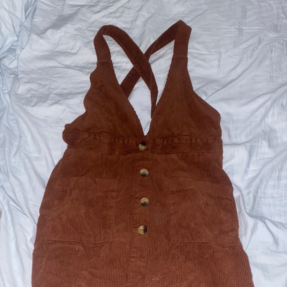 corduroy button dress